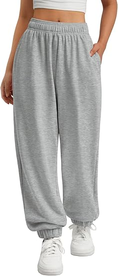 Sundazz Baggy Women Sweatpants High Waisted Joggers High Waisted Casual Pants with Pockets