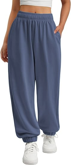 Sundazz Baggy Women Sweatpants High Waisted Joggers High Waisted Casual Pants with Pockets